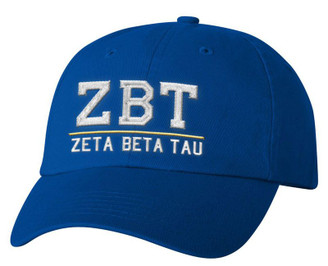 Zeta Beta Tau Old School Greek Letter Hat