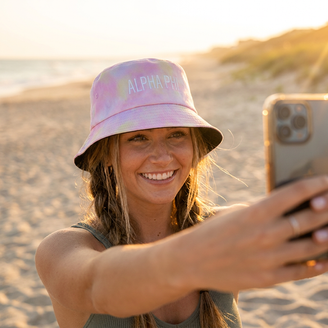 Alpha Phi Tie Dye Pastel Bucket Hat