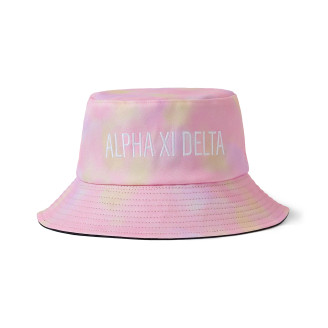 Alpha Xi Delta Tie Dye Pastel Bucket Hat