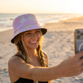 Sigma Delta Tau Tie Dye Pastel Bucket Hat