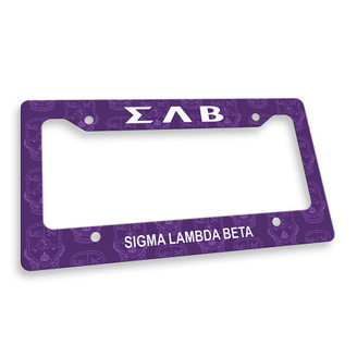 Sigma Lambda Beta License Plate Frame