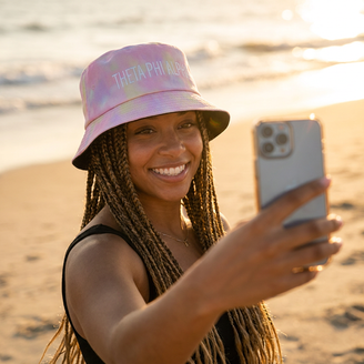 Theta Phi Alpha Tie Dye Pastel Bucket Hat