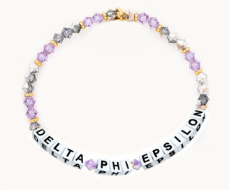 Delta Phi Epsilon Glass Name Bead Bracelet