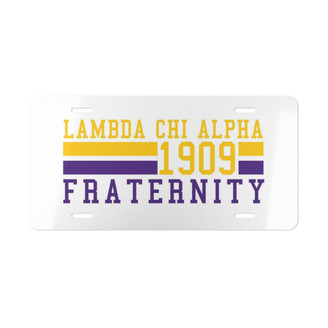Printify LAMBDA CHI ALPHA YEAR LICENSE PLATE COVERS 
