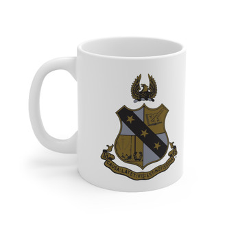 Alpha Sigma Phi Crest Ceramic Coffee Cup, 11oz