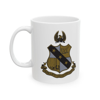 Alpha Sigma Phi Crest Ceramic Coffee Cup, 11oz