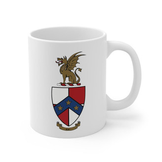 Printify Beta Theta Pi Crest Ceramic Coffee Cups, 11oz 