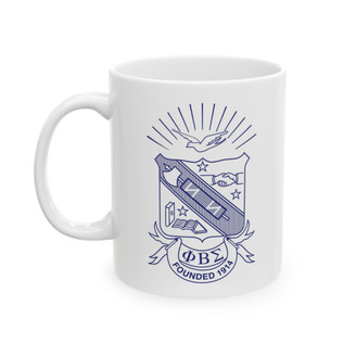Phi Beta Sigma Crest Ceramic Coffee Cup, 11oz