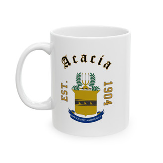 Acacia Crest & Year Ceramic Coffee Cup, 11oz