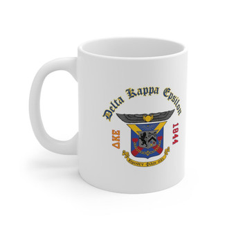 Printify Delta Kappa Epsilon Crest & Year Ceramic Coffee Cup, 11oz 