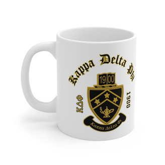 Printify Kappa Delta Phi Crest & Year Ceramic Coffee Cup, 11oz 