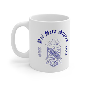 Phi Beta Sigma Crest & Year Ceramic Coffee Cup, 11oz