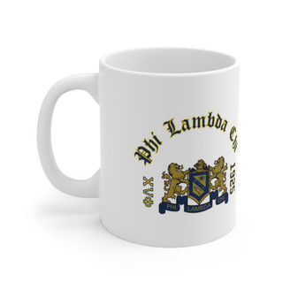 Phi Lambda Chi Crest & Year Ceramic Coffee Cup, 11oz