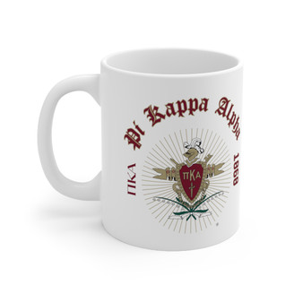 Pi Kappa Alpha Crest & Year Ceramic Coffee Cup, 11oz