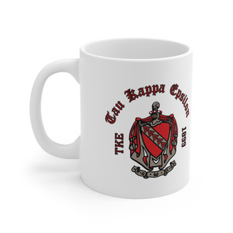 Tau Kappa Epsilon Crest & Year Ceramic Coffee Cup, 11oz