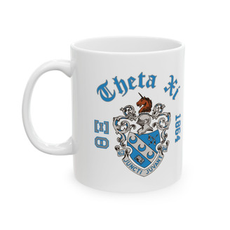Theta Xi Crest & Year Ceramic Coffee Cup, 11oz