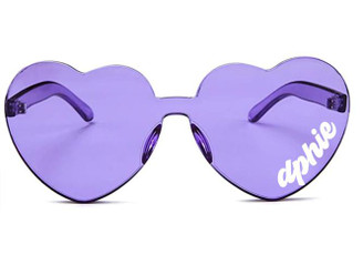 Sorority Shop Delta Phi Epsilon Heart Shaped Sunglasses 