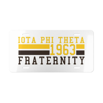 Printify IOTA PHI THETA YEAR LICENSE PLATE COVERS 