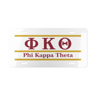 Phi Kappa Theta Lettered Lines License Covers - Custom