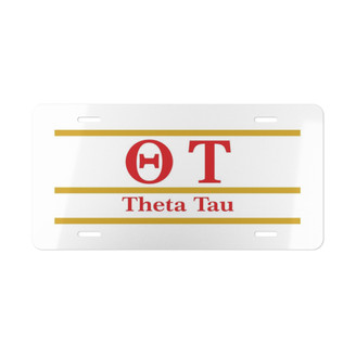 THETA TAU LETTERED LINES LICENSE COVERS - Custom