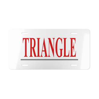 TRIANGLE LETTERED LINES LICENSE COVERS - Custom