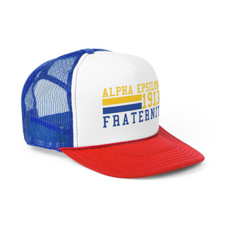 Alpha Epsilon Pi Lines Trucker Caps