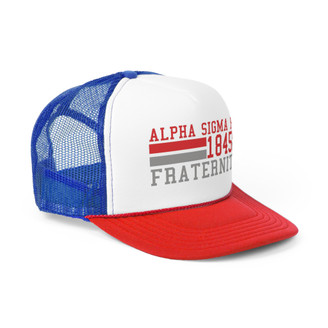 Alpha Sigma Phi Lines Trucker Caps