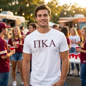 Pi Kappa Alpha Greek Crest Cotton Tee
