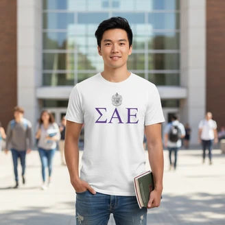 Sigma Alpha Epsilon Greek Crest Cotton Tee