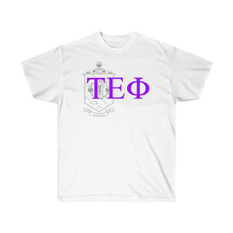 Printify Tau Epsilon Phi Greek Crest Cotton Tee 