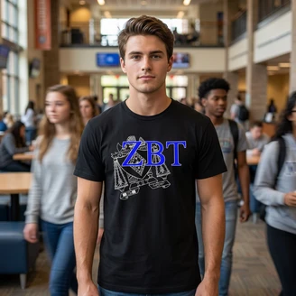 Zeta Beta Tau Greek Crest Cotton Tee