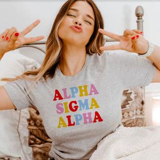 Alpha Sigma Alpha Cooper Color Cotton Tee