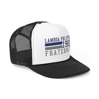 Lambda Phi Epsilon Lines Trucker Caps