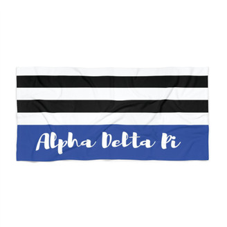 Alpha Delta Pi Stripes Beach Towel