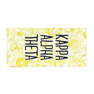 Printify Kappa Alpha Theta Floral Beach Towel 