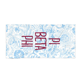Pi Beta Phi Floral Beach Towel
