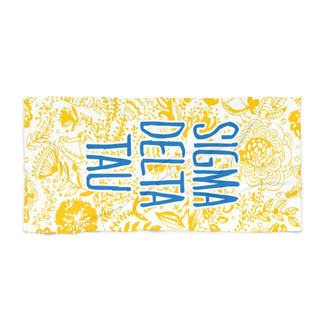 Sigma Delta Tau Floral Beach Towel