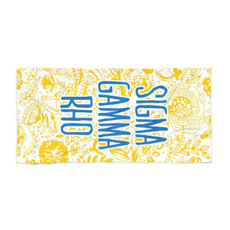 Sigma Gamma Rho Floral Beach Towel