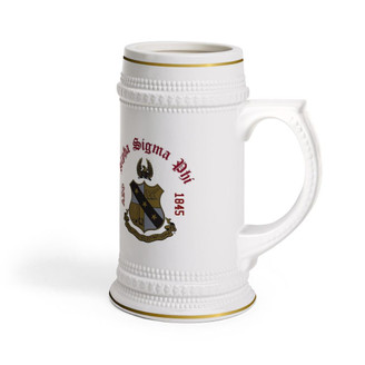 Printify Alpha Sigma Phi Collectors Crest & Year Ceramic Stein Tankard 