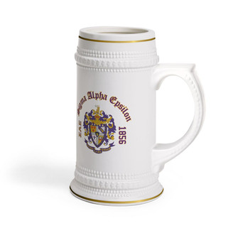 Printify Sigma Alpha Epsilon Collectors Crest & Year Ceramic Stein Tankard 