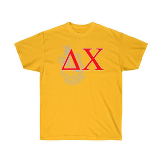 Printify Delta Chi Greek Crest Cotton Tee 