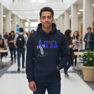 Alpha Tau Omega Crest World Famous Hooded Sweatshirt