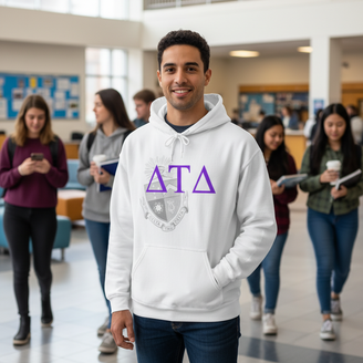 Delta Tau Delta Crest World Famous Hooded Sweatshirt