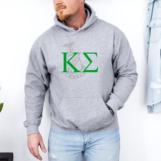 Printify Kappa Sigma Crest World Famous Hooded Sweatshirt 