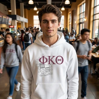 Phi Kappa Theta Crest World Famous Hooded Sweatshirt