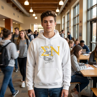 Sigma Nu Crest World Famous Hooded Sweatshirt