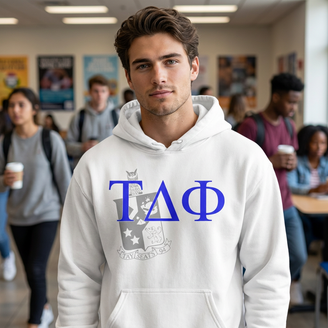Tau Delta Phi Crest World Famous Hooded Sweatshirt