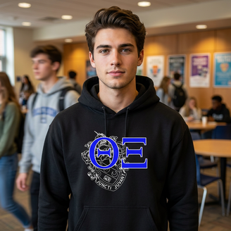 Theta Xi Crest World Famous Hooded Sweatshirt
