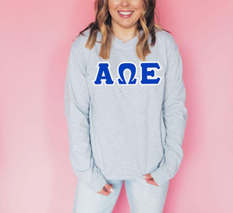  DISCOUNT Alpha Omega Epsilon Lettered Long Sleeve Tee 