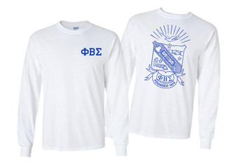 Phi Beta Sigma World Famous Crest Long Sleeve T-Shirt
